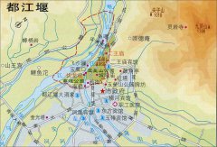 都江堰旅游交通地图