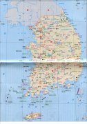 韩国旅游交通地图