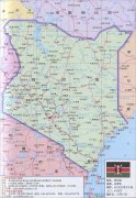 肯尼亚旅游交通地图