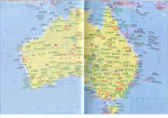 澳大利亚旅游交通地图